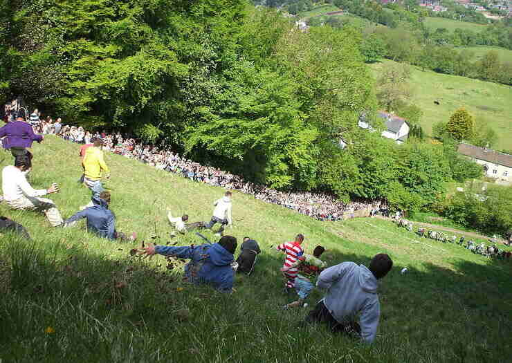 Una gara di Cheeserolling 