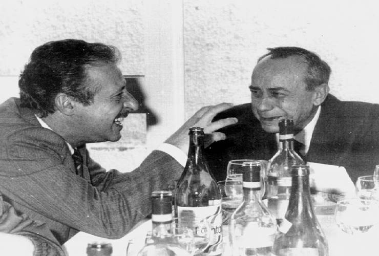 Il giudice Paolo Borsellino e lo scrittore Leonardo Sciascia