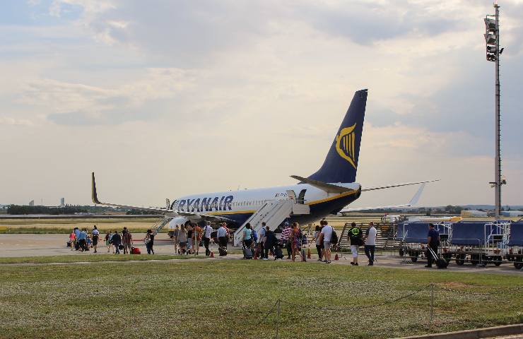 Aereo Ryanair all'imbarco