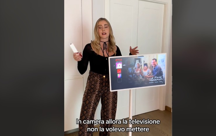 Valentina Ferragni nuovo televisore ancora non uscito in Italia 