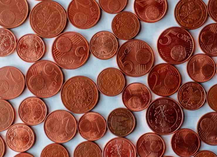 Monete da 1, 2 5 centesimi di euro