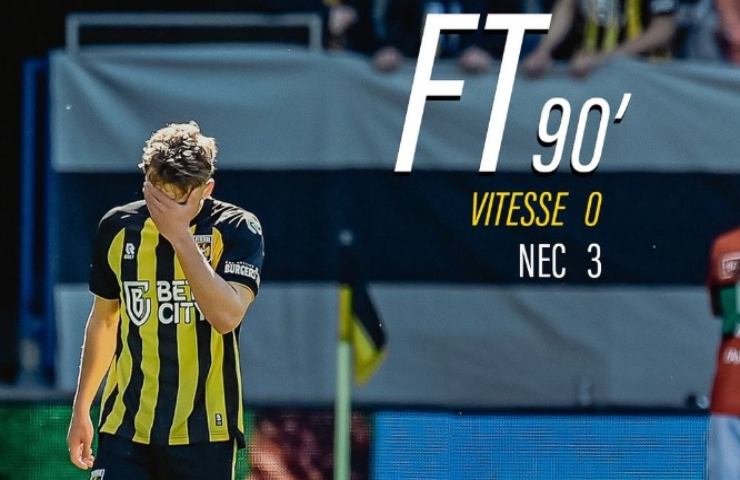 Vitesse incredibile retrocessione penalizzazione 18 punti irregolarità iscrizione campionato